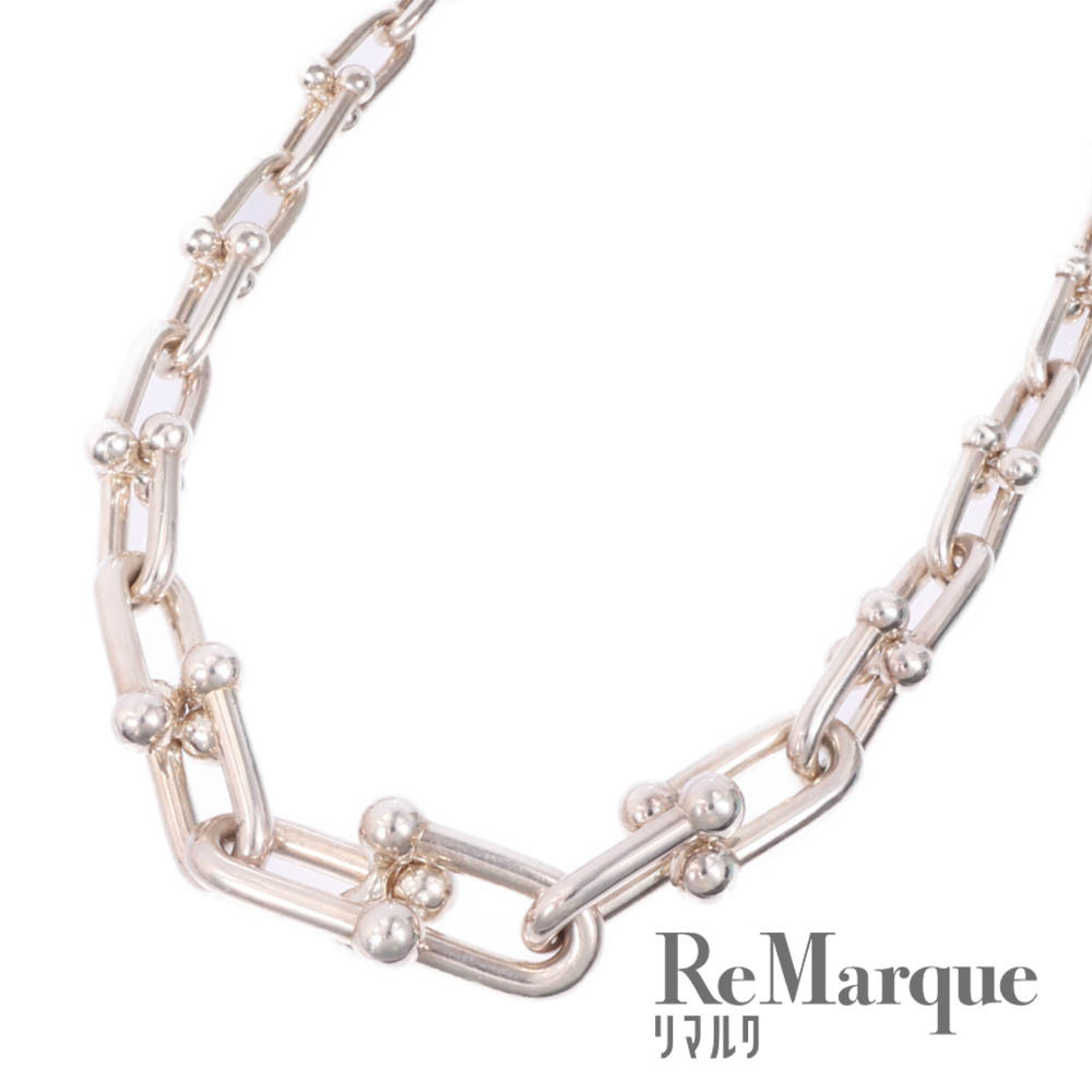 TIFFANY Co Hardware Graduated Link Necklace Silver
